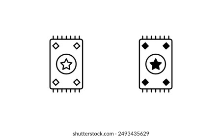 Carpet icon design with white background stock illustration