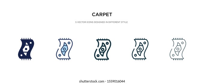 carpet icon in different style vector illustration. two colored and black carpet vector icons designed in filled, outline, line and stroke style can be used for web, mobile, ui