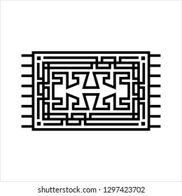 Carpet Icon, Home Interior Icon Vector Art Illustration