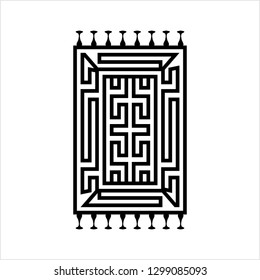 Carpet Icon, Home Interior Icon Vector Art Illustration