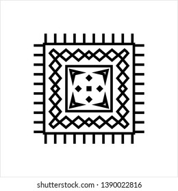 Carpet Icon, Home Interior Icon Vector Art Illustration