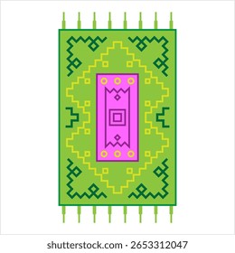 Carpet Icon, Home Interior Icon Vector Art Illustration