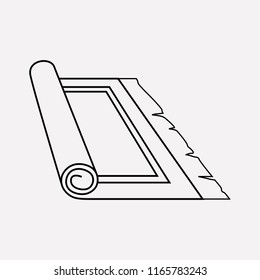 Carpet icon line element. Vector illustration of carpet icon line isolated on clean background for your web mobile app logo design.