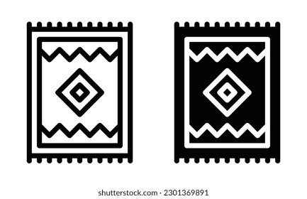 Carpet icon with outline and glyph style.