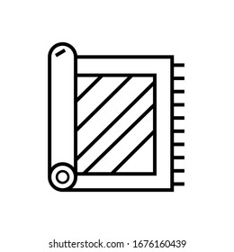 Carpet icon with outline style vector for your web design, logo, UI. illustration