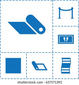 Carpet icon. set of 6 carpet filled icons such as