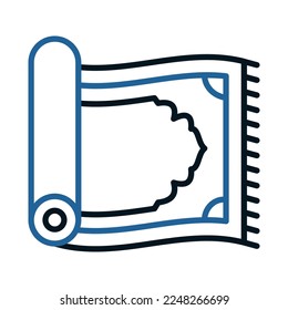 Icono de alfombra. inicio de sesión para concepto móvil y diseño web. ilustración vectorial
