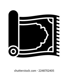 Icono de alfombra. inicio de sesión para concepto móvil y diseño web. ilustración vectorial