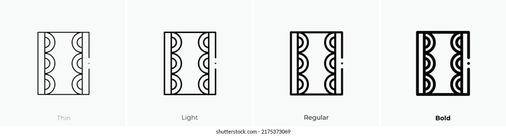 carpet icon. Thin, Light Regular And Bold style design isolated on white background