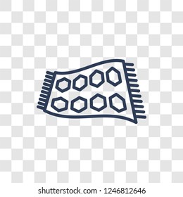Carpet icon. Trendy linear Carpet logo concept on transparent background from Furniture and Household collection