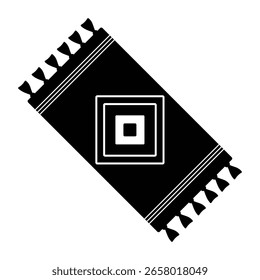 Diseño de Vector de icono de alfombra. Colchón, símbolo del Vector de la estera. Diseño de alfombras para App, logotipo, redes sociales y Diseño web. Ilustración vectorial.