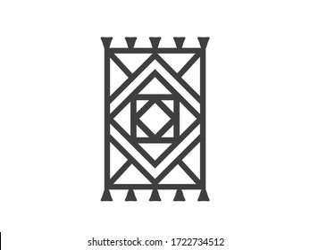  Icono de alfombra. Ilustración de alfombra vectorial. 