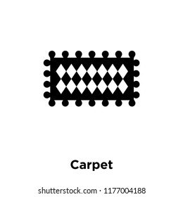 Carpet icon vector isolated on white background, logo concept of Carpet sign on transparent background, filled black symbol