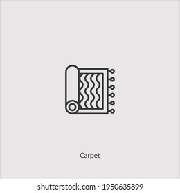 carpet icon vector isolated on white background