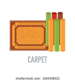 Carpet icon vector. Carpet sign on white background. Carpet icon for web and app
