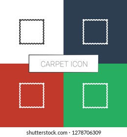 carpet icon white background. Editable outline carpet icon from cleaning. Trendy carpet icon for web and mobile.