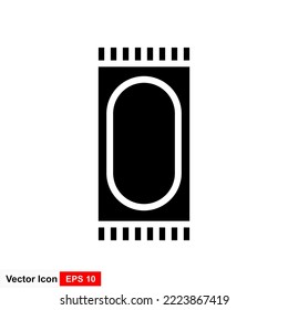 Carpet icon for yoga. vector illustration