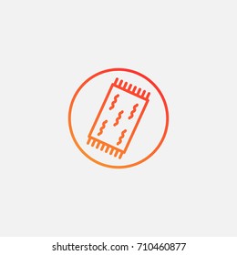 Carpet icon.gradient illustration isolated vector sign symbol