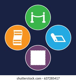 Carpet icons set. set of 4 carpet filled icons such as