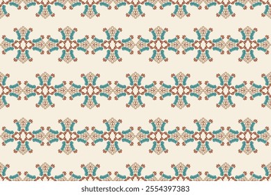 Carpet ikat floral pattern,fabric pattern on navy blue background vector illustration.Ikat ethnic oriental embroidery.Aztec style,abstract background.design for texture,clothing,decoration,carpet,rug.