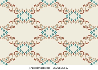 Carpet ikat floral pattern,fabric pattern on navy blue background vector illustration.Ikat ethnic oriental embroidery.Aztec style,abstract background.design for texture,clothing,decoration,carpet,rug.