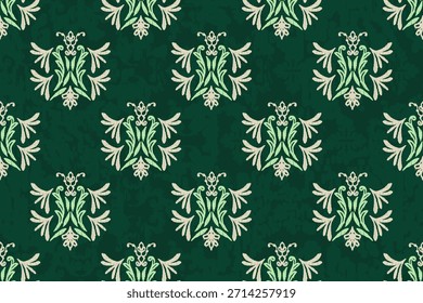 Alfombra ikat patrón floral, patrón de tela sobre fondo azul marino Ilustración vectorial. Ikat bordado oriental étnico. Estilo azteca, fondo abstracto. diseño para textura, ropa, decoración, alfombra, alfombra.