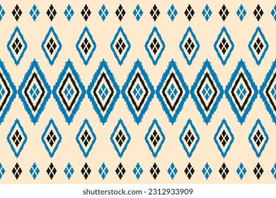 Moqueta de arte de estilo ikat. Patrón étnico oriental sin costura tradicional. Al estilo indio. Diseño para fondo, papel pintado, ilustración, tela, ropa, alfombra, textil, batik, bordado.