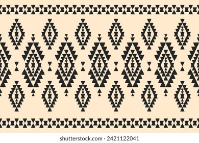 Arte de patrones de ikat de alfombras. Patrón geométrico étnico sin costuras en las tribus. Al estilo indio. Diseño para fondo, alfombra, ilustración, tela, ropa, alfombra, textil, batik, bordado.