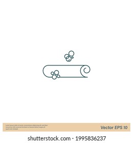 elemento de diseño vectorial de icono de lavandería de alfombras