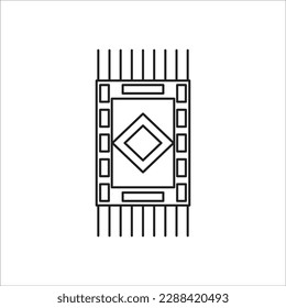 carpet line new icon vector