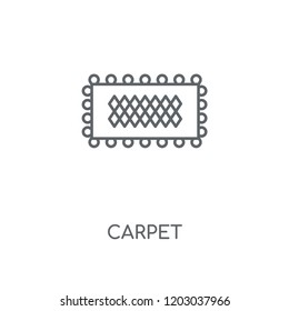 Carpet linear icon. Carpet concept stroke symbol design. Thin graphic elements vector illustration, outline pattern on a white background, eps 10.