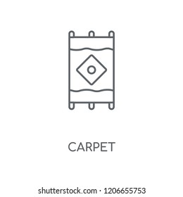 Carpet linear icon. Carpet concept stroke symbol design. Thin graphic elements vector illustration, outline pattern on a white background, eps 10.
