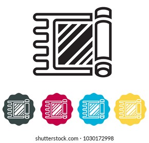 Carpet Material - Home Interior - Icon as EPS 10 File