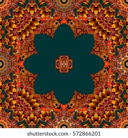 Carpet in moroccan style. Beautiful vector illustration. Ceramic tile.