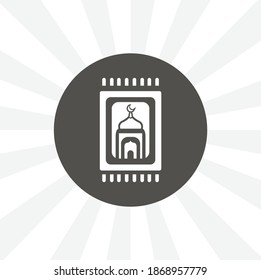 alfombra para la ilustración plana de namaz. alfombra para la oración. Icono vector aislado de alfombra árabe. elemento de diseño islámico