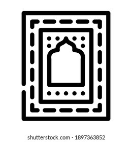 carpet for namaz line icon vector. carpet for namaz sign. isolated contour symbol black illustration