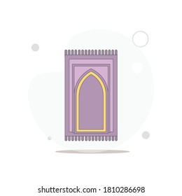 carpet for namaz vector flat illustration on white