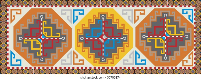 carpet path with an east decorative pattern