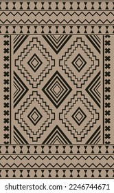 Carpet pattern Persian. Geometric ethnic oriental seamless pattern traditional Design for background. african pattern. rug , tile , wallpaper , Vector illustration. American