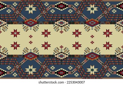 Carpet pattern Persian. Geometric ethnic oriental seamless pattern traditional Design for background. african pattern. rug , tile , wallpaper , Vector illustration. American