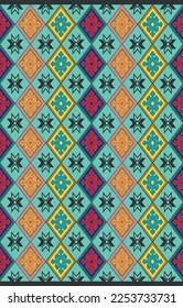 Carpet pattern Persian. Geometric ethnic oriental seamless pattern traditional Design for background. african pattern. rug , tile , wallpaper , Vector illustration. American