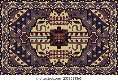 Teppichmuster Persisch. Geometrisches, ethnisch-orientalisches Muster, traditionelles Design für Hintergrund. afrikanisches Muster. Teppich , Fliesen , Tapete , Vektorgrafik. Amerikaner