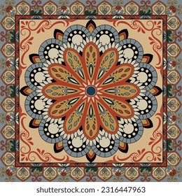 Carpet pattern. Rectangular prayer mats, prayer mats, tea mats, meditation mats.