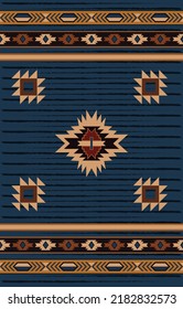 Carpet pattern. Seamless geometry. Western handmade saddle blanket rug pattern, Aztec,