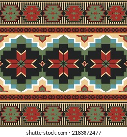 Carpet pattern. Seamless geometry. Western handmade saddle blanket rug pattern, Aztec,