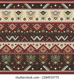 Carpet pattern. Seamless geometry. Western handmade saddle blanket rug pattern, Aztec,