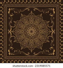Carpet pattern. Square prayer mat. meditation mat, towel