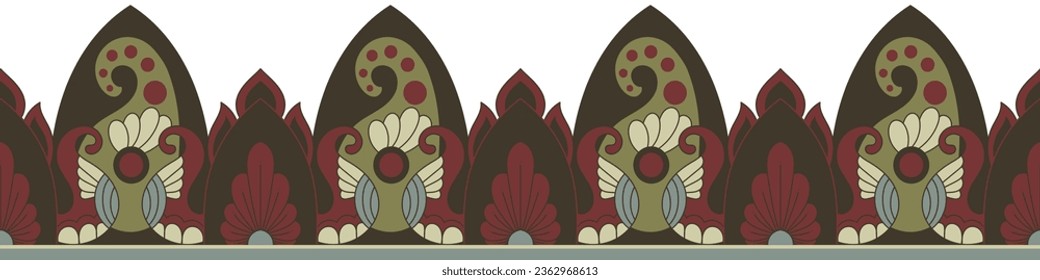 carpet pattern Textile digital design motif pattern decor hand made artwork frame gift card wallpaper women cloth front back and duppata print element of baroque ornament paisley abstract border rug