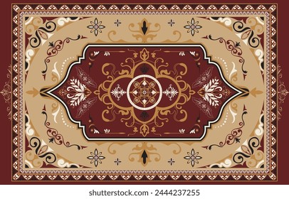 Carpet pattern tiles Abstract floral vintage pattern