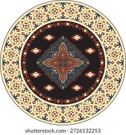Carpet patterns, cut circles, prayer mats.